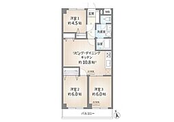 エクセレントハイツ川崎第二 3LDKの間取図画像