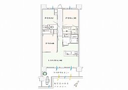 仲町台パークヒルズ5号棟 3LDKの間取図画像