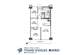 川崎大師サンハイツ 3LDKの間取図画像