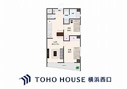 リバーハイツ長者町 2LDKの間取図画像