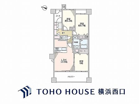 3LDK 間取り