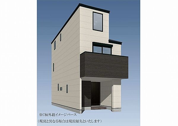 外観)完成予想図（外観）
