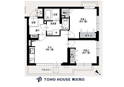 梶が谷ビューハイツ 2DKの間取図画像