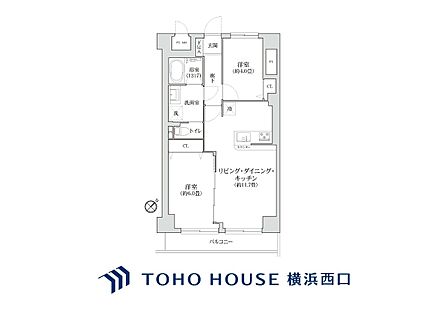 2LDK 間取り