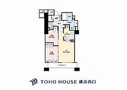 ニューシティ東戸塚タワーズシティパークタワー東戸塚 2LDKの間取図画像