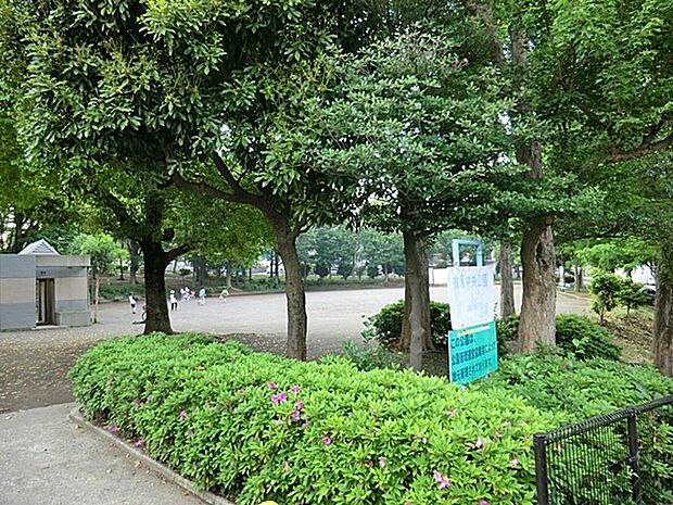 閑静な住宅地にある有馬中央公園は、広いグランドがあり、週末にはボール遊びをする親子で賑わう公園です。夏には大きな櫓が立ち、盛大に盆踊り祭りが行われます。