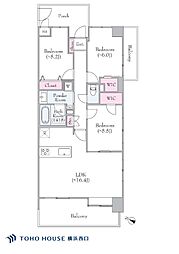 東急ドエルアルス鵜の木イーストコート 3LDKの間取図画像