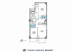 コーシン菊名マンション 2LDKの間取図画像