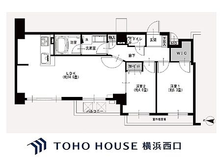 2LDK 間取り