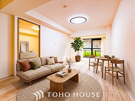 落ち着いた雰囲気に包まれた伸びやかな空間で、ゆったりと家族団らんの時間を過ごせます。