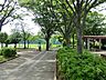周辺：住宅街の中の緑に囲まれた広々とした公園です。球技などのスポーツができるグラウンドと遊具やベンチがある広場があります。