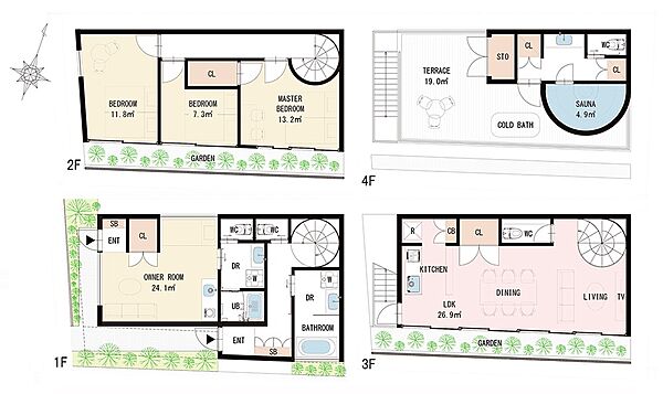 参考プラン（建物面積：132.36？・建物価格：5361万9661円（税込）・セキュリティ工事別途）