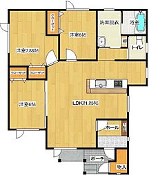 とん田西町　建売住宅 3LDKの間取り
