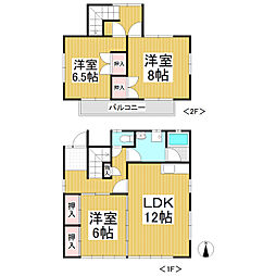 タカハシ貸家 1階3LDKの間取り