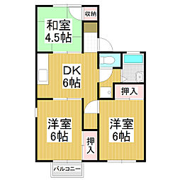 メゾン青木島　西館 2階3DKの間取り