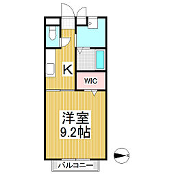 Ｓｕｒｐｌｕｓ　Ｓ＆Ｋ 2階1Kの間取り