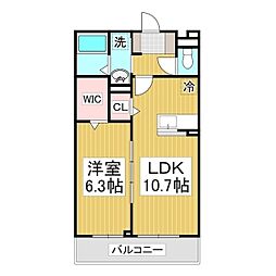 N・Sグランデ 1LDKの間取図画像