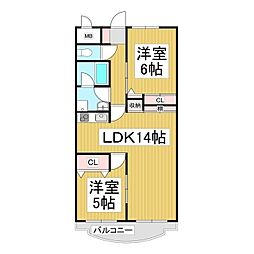 ボナール 3DKの間取図画像