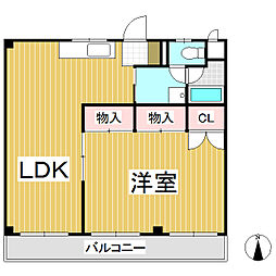 コーポひまわり 1LDKの間取図画像