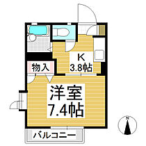 フレグランスひろた  ｜ 長野県長野市広田（賃貸アパート1K・1階・24.24㎡） その2