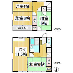 コーポ鈴木　Ａ棟 1階3SLDKの間取り