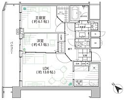 渋谷アインス 2LDKの間取図画像