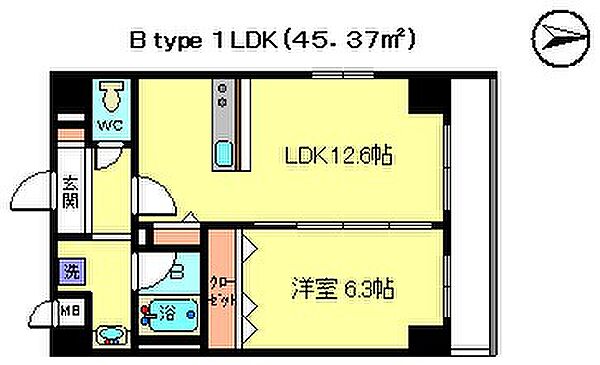 スワームマンションV ｜東京都江戸川区中葛西６丁目(賃貸マンション1LDK・3階・45.37㎡)の写真 その2