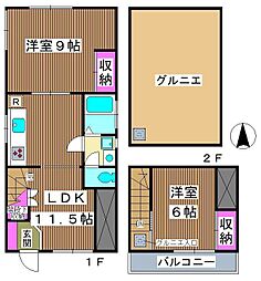 REBORN上池袋　〜リボーンカミイケブクロ〜 1階2LDKの間取り