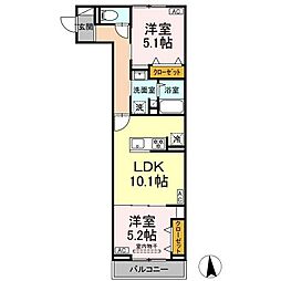 セレスティア高島平III 2LDKの間取図画像