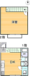 ウイング 1DKの間取図画像