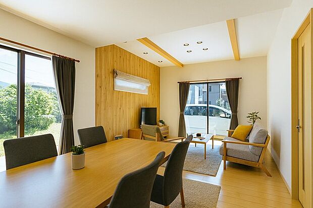 2号棟「北欧風スタイル」LDKイメージパース （※あくまでイメージです。オプション等含む場合がございます）