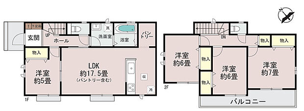 全居室南西向き 日当たり良好な4LDK