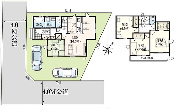 南側接道につき陽当たり良好 暮らしやすい4LDK+WIC+ワイドバルコニー