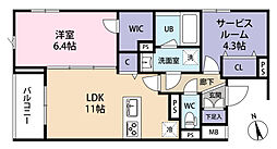 SPコート興野 1SLDKの間取図画像