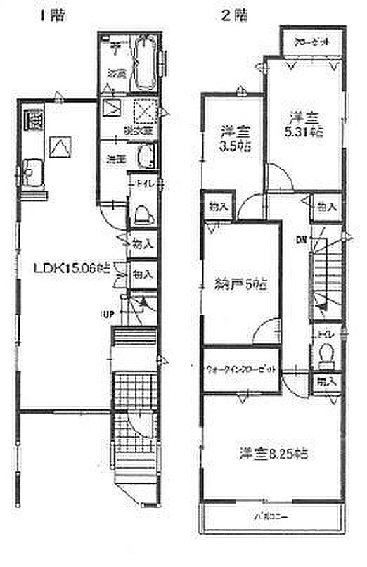 LDKはご家族が顔を合わせやすいリビングイン階段を採用　壁付キッチンは生活空間をすっきりと有効活用できます。WI
