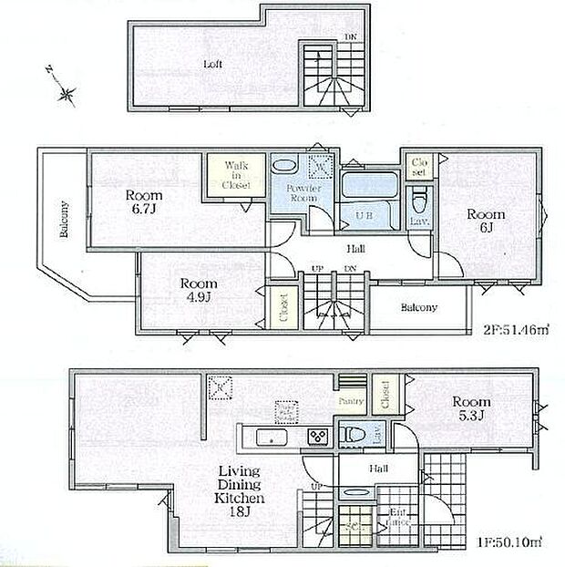 広々18帖の明るいリビングでご家族皆様でおくつろぎいただけます。