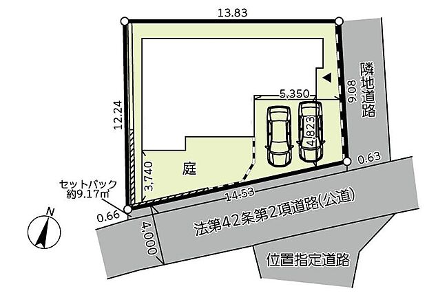 パントリーやWIC　SICなど豊富な収納力。並列2台駐車可能です。