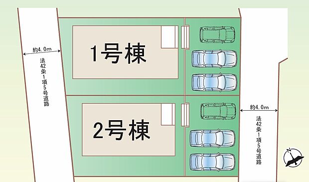 並列2台駐車可能なカースペース。ご家族が集まるLDKは17帖以上　皆様でゆったりと快適にお過ごしいただけます。