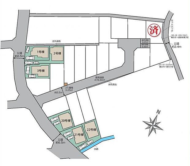 該当区画：21号棟