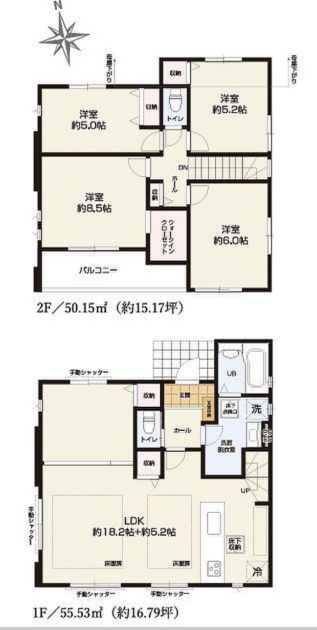 開放感溢れる23帖のLDKでゆったりとお過ごしいただけます。