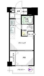 藤和東戸塚ハイタウン 1DKの間取図画像