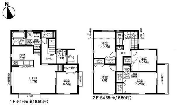 浴室 洗面室 キッチンに窓があり、採光 通風重視の間取です