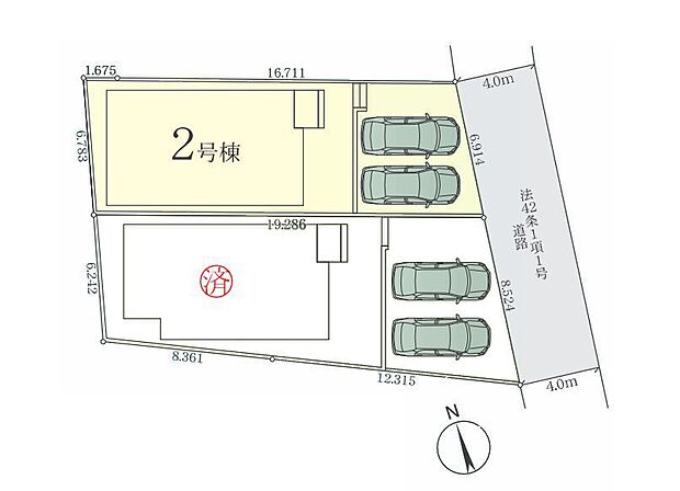 該当区画：2号棟