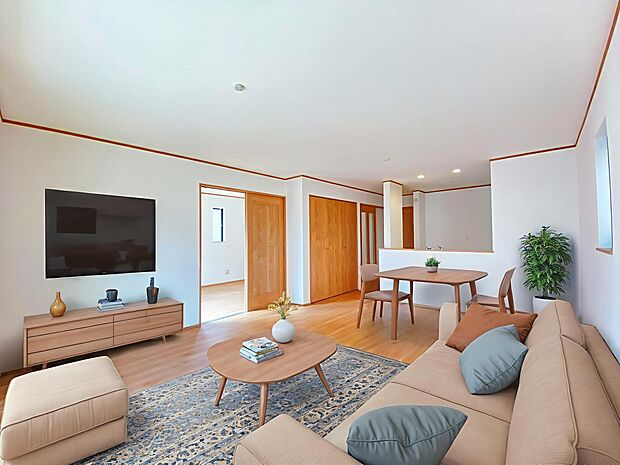 本画像はＣＧで作成しており、実際に現地に家具は置かれておりません。また、価格に家具は含まれておりません。