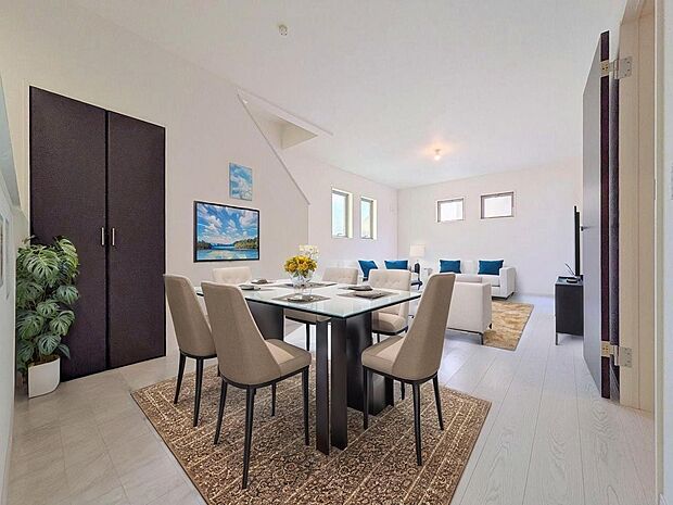 本画像はCGで作成しており、実際に現地に家具は置かれておりません。また、価格に家具は含まれておりません。