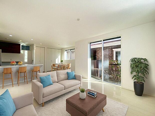 本画像はCGで作成しており、実際に現地に家具や照明は置かれておりません。また、価格に家具や照明の費用は含まれておりません。