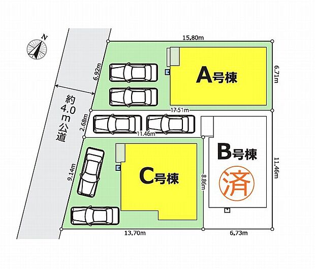 該当区画図:A号棟