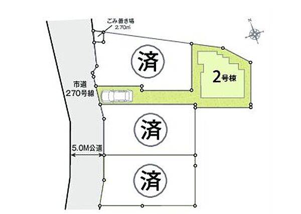 該当区画：2号棟