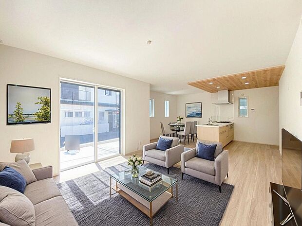 本画像はCGで作成しており、実際に現地に家具や照明は置かれておりません。また、価格に家具や照明の費用は含まれておりません。