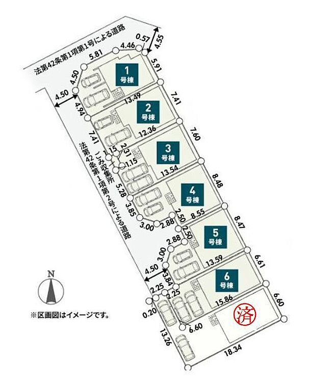 該当区画：2号棟